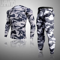 Men's Combat Camouflage Thermal Underwear Set Long Johns Winter Thermal Underwear Base layer Men Sports Compression Sports Sets