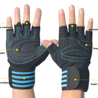 Weightlifting Gloves with Wrist Support for Heavy Exercise Body Building Gym Training Fitness Handschuhe Workout Crossfit Gloves