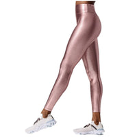 Metallic Leggings Shiny High-Waisted for Women Holiday Christmas Silver Trousers Stretchy Streetwear ouc1187