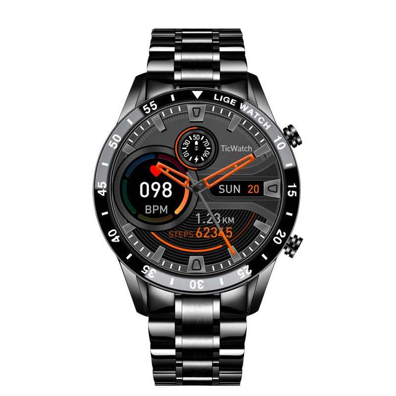 LIGE Steel Bluetooth Smartwatch