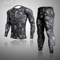 Men's Combat Camouflage Thermal Underwear Set Long Johns Winter Thermal Underwear Base layer Men Sports Compression Sports Sets