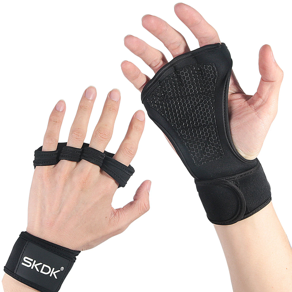 Silicone-Grip Weightlifting Training Gloves