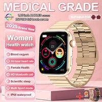 1.85-inch AMOLED Screen Smart Watch Women Bluetooth Call NFC Heart Rate Blood Pressure Blood oxygen Lady Sleep Smartwatches 2026