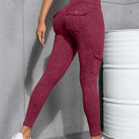 CHRLEISURE Seamless Yoga Pant with Pocket Women's Hip Lifting Sport Leggings Gym High Waist Fitness Tight Elastic Slim Workwear
