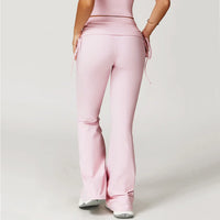 Bell-bottoms High Waist Workout Yoga Leggings Fitness Butt Lifting Scrunch Butt Sports Gym Flared Pants Women Wide Leg Pants