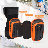 Knee Pads for Work-Heavy Duty Support Kneepads with Gel Cushion and Anti-Slip Straps for Construction, Flooring, Gardening, Clea