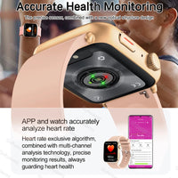 1.85-inch AMOLED Screen Smart Watch Women Bluetooth Call NFC Heart Rate Blood Pressure Blood oxygen Lady Sleep Smartwatches 2026