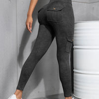 CHRLEISURE Seamless Yoga Pant with Pocket Women's Hip Lifting Sport Leggings Gym High Waist Fitness Tight Elastic Slim Workwear