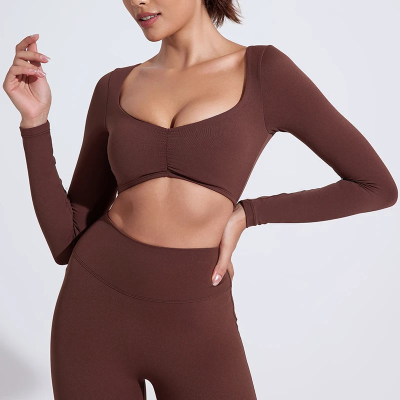 Long-Sleeve Quick-Dry Yoga Top