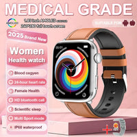 1.85-inch AMOLED Screen Smart Watch Women Bluetooth Call NFC Heart Rate Blood Pressure Blood oxygen Lady Sleep Smartwatches 2026