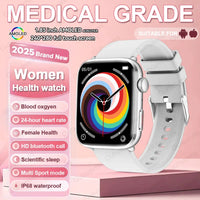 1.85-inch AMOLED Screen Smart Watch Women Bluetooth Call NFC Heart Rate Blood Pressure Blood oxygen Lady Sleep Smartwatches 2026