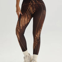 Women's High-Waist Printed Leggings Lattice Design Soft Fitness Yoga Pants Comfortable Women's Clothing Leggings