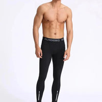Sports Fitness Trousers Men's Milk Silk Stretch Skinny Ultra-Thin Quick-Dry Running Basketball Training Leggings