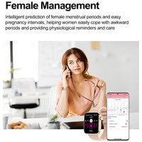 1.85-inch AMOLED Screen Smart Watch Women Bluetooth Call NFC Heart Rate Blood Pressure Blood oxygen Lady Sleep Smartwatches 2026