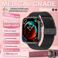 1.85-inch AMOLED Screen Smart Watch Women Bluetooth Call NFC Heart Rate Blood Pressure Blood oxygen Lady Sleep Smartwatches 2026