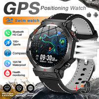 T-Rex 3 Ultra Military Grade GPS Smart Watch 10ATM Waterproof Compass Altimeter Barometric AMOLED Men HD Call Sports Smartwatch