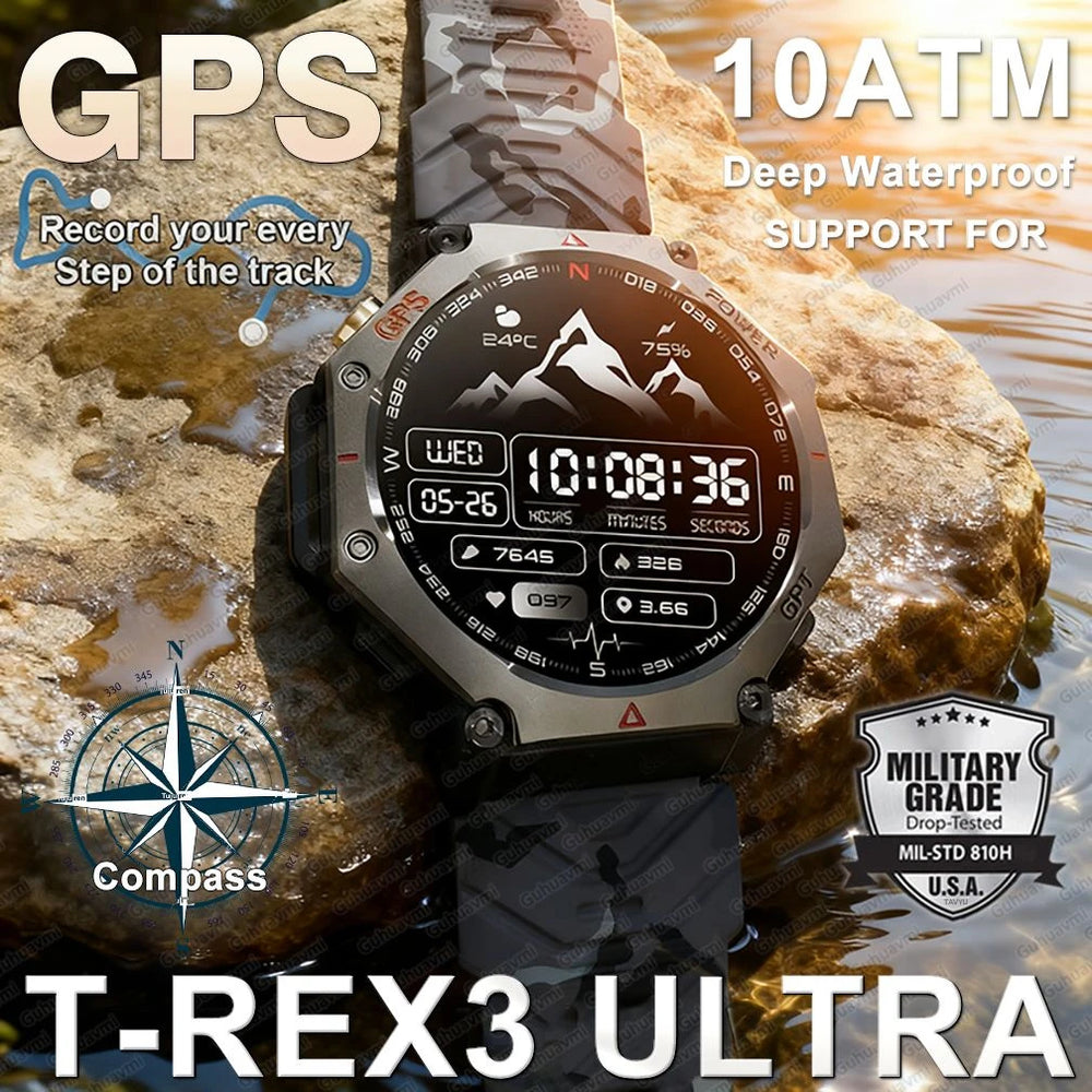 Military GPS AMOLED Smartwatch