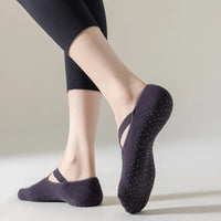 Yoga Socks Women Cotton Silicone Non-slip Pilates Grip Towel  No-Show Barre Sock