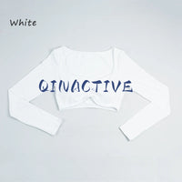 QINACTIVE Women Yoga Shirts Crop Top Long Sleeves Shirts for Women Yoga Sports Fitness Gym Clothes Workout Tops