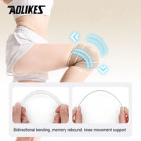 AOLIKES 1PCS Breathable Four Spring Knee Support Brace Kneepad Adjustable Patella Knee Pads Safety