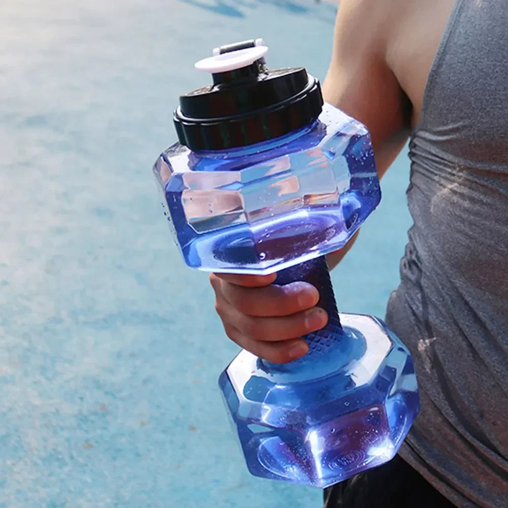 Dumbbell-Shaped 74.4 fl oz Water Bottle