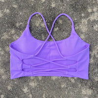 Women fitness Fitness Sport Bra Top Gym Yoga underwear Athletic With Chest Pad U-neck spaghetti straps cross beauty back hollow