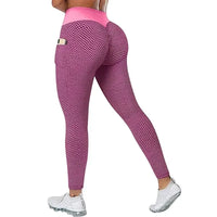 High Waist Women's Casual Fitness Trousers with Pockets Scrunch Butt Workout Leggings Push up Yoga Gym Tights S-3XL