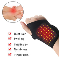 Self-Heating Wrist Band Magnetic Therapy Support Brace Wrap Heated Hand Warmer Compression Pain Relief Wristband Sanitizer Belt