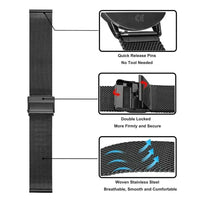 Watch Bracelet Strap for Blackview W60 Smartwatch Stainless Steel Band for Blackview W60 Metal Correa Wristband