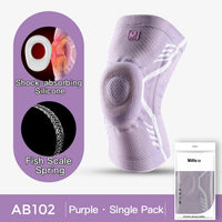 1 Pcs Sports Patella Spring Support Knee Brace Knitted Compression Full Protect Elastic Breathable Knee Support For Men Women