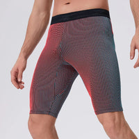 Marathon Compression Shorts Quick Dry Running Training Fitness Leggings Bodybuilding Tights Sports Men Gym Male with Waist Bag