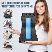 Back Stretcher for Back Pain Relief Multi-Level Back Cracker Board, Lower and Upper Back Support for Herniated Disc Fitness Yoga
