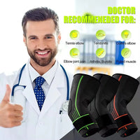 Durable Nylon Elbow Support Black Grey Orange Elastic Arm Sleeve Breathable Elbow Protection Unisex