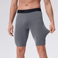 Marathon Compression Shorts Quick Dry Running Training Fitness Leggings Bodybuilding Tights Sports Men Gym Male with Waist Bag