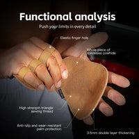 Powerlifting Gym Gloves Breathable Horizontal Bar Booster Gloves Weightlifting Leather Palm Guard Fitness Gloves for Men Women