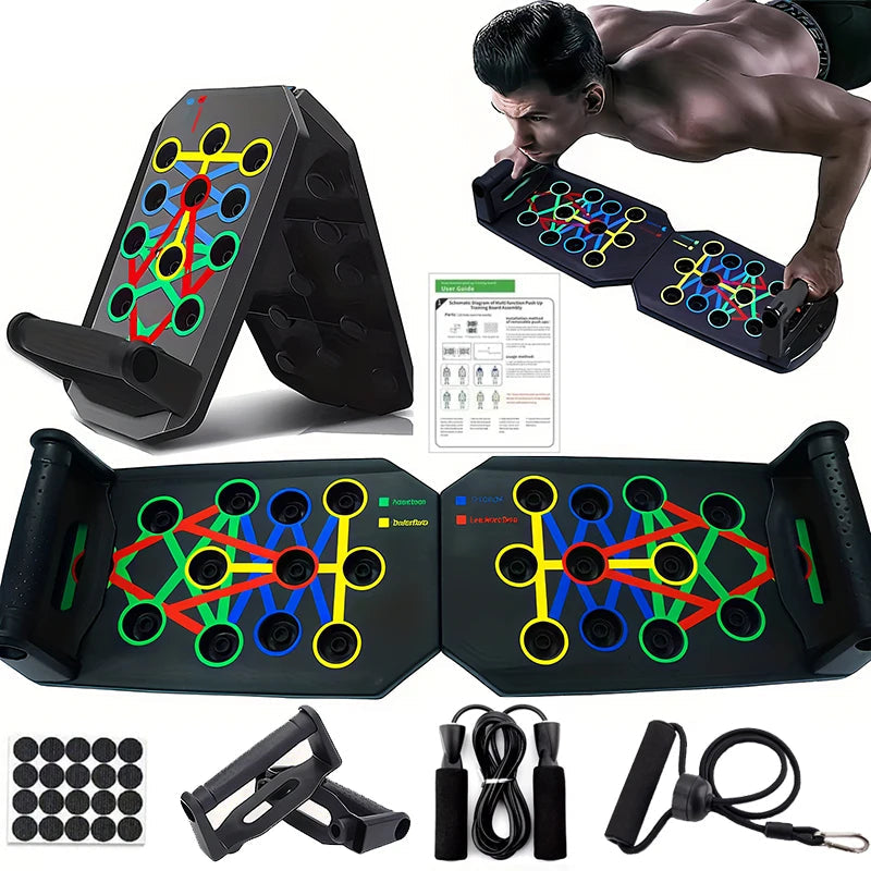 Foldable Multi-Grip Push-Up Board