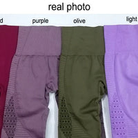 LANTECH Women Yoga Pants Sports Running Sportswear Stretchy Fitness Leggings Seamless Tummy Control Gym Compression Tights Pants