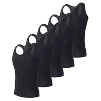 5-piece European and American Size MEN'S Cotton-based Simple Joker Vest plus Size Fitness Sleeveless T