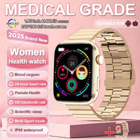 1.85-inch AMOLED Screen Smart Watch Women Bluetooth Call NFC Heart Rate Blood Pressure Blood oxygen Lady Sleep Smartwatches 2026