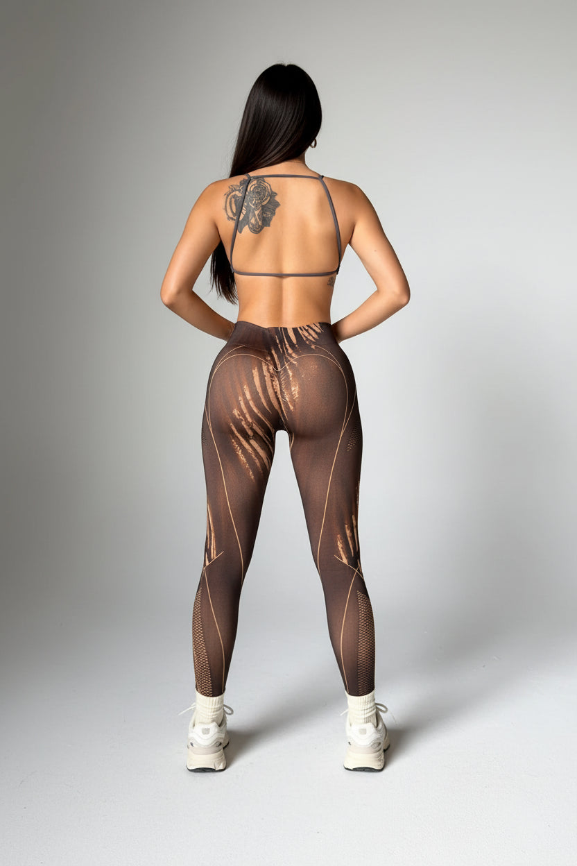 Lattice High-Waist Yoga Leggings