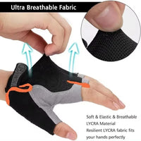 Men's Breathable Anti-slip Cycling Bicycle Gloves Half Finger Women's Gym Mitten Fitness Sport Training Fitness Gloves