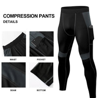 Mens Compression Pants Quick Dry Fit Sportswear Running Tights Men Legging Fitness Training Jogging Pants Sport Gym Leggings