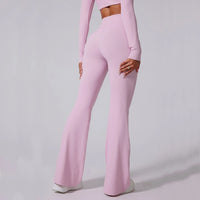 Women High Waist Flared Leggings Gym Fitness Yoga Pants Workout Runing Sport Leggings Women's Control Tummy Yoga Wide Leg Pants