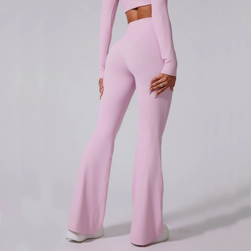 High-Waist Flared Yoga Leggings