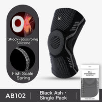 1 Pcs Sports Patella Spring Support Knee Brace Knitted Compression Full Protect Elastic Breathable Knee Support For Men Women