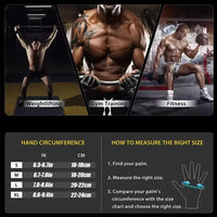 1Pair Half Finger Gym Fitness Gloves for Men & Women with Wrist Wrap Support Crossfit Workout Power Weight Lifting Equipment