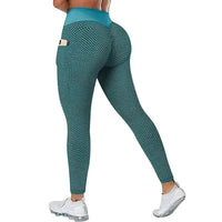 High Waist Women's Casual Fitness Trousers with Pockets Scrunch Butt Workout Leggings Push up Yoga Gym Tights S-3XL