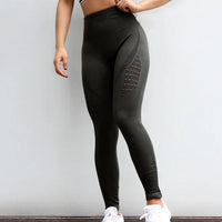 LANTECH Women Yoga Pants Sports Running Sportswear Stretchy Fitness Leggings Seamless Tummy Control Gym Compression Tights Pants