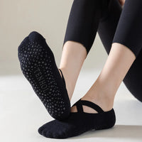 Yoga Socks Women Cotton Silicone Non-slip Pilates Grip Towel  No-Show Barre Sock