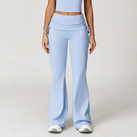 Bell-bottoms High Waist Workout Yoga Leggings Fitness Butt Lifting Scrunch Butt Sports Gym Flared Pants Women Wide Leg Pants